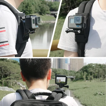 Šport Fotoaparat Nahrbtnik Posnetek Gori 360-Stopinjski RotaryQuick Sprostitev Za Xiaomi Yi za Gopro Hero 8 7 6 5 4 delovanje Fotoaparata Dodatki