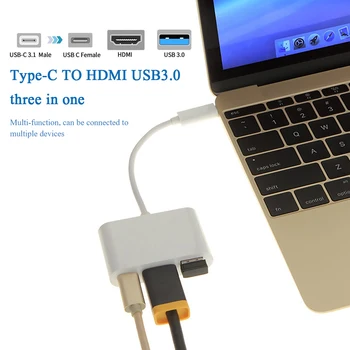 Ženski Multiport Adapter Tip C Moški HDMI PD USB 3.0, USB 3.1 Gospodinjstva Računalniško Varnost Deli za Prenosni Telefon