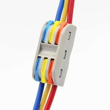 Žico priključek 54PCS/Box univerzalno kompaktno terminal razsvetljavo žico priključek, hibridni hitro priključek za 2-3 sobe