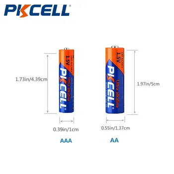 Аккумуляторы PKCELL 12PCS LR6 AA и 12PCS 1.5 V LR03 AAA щелочные батареи основной и одноразовой батареи для игрушек