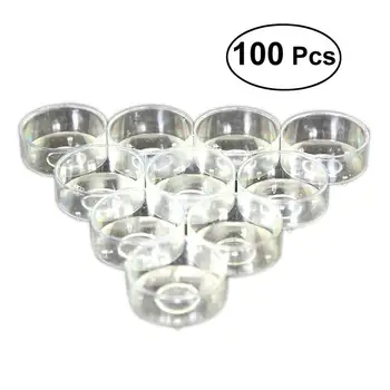 100 Kos Plastike Svijećnjak Jasno Sveča Pokal Za Tempelj Dobave