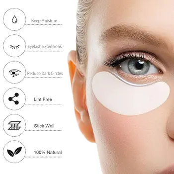 100Pairs Podaljšanje Trepalnic Očesne Blazinice za Enkratno uporabo Obližev za Cepljenje Trepalnice Pod Nasveti Gladko Brezplačno Trepalnico Nalepke Obloge MakeupTool
