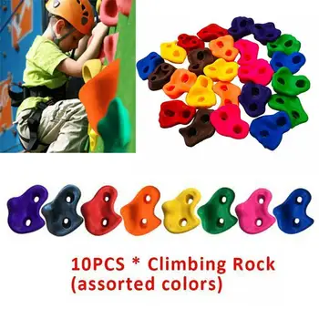 10Pcs Mešane Barve Plastični Otroci, Otroci Plezanje Vijaki za Les W/ Oprijem Steno Kamni Naključno Ima Noge Sklopi Barvnih Strani N0N8
