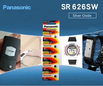 10pcs/veliko Panasonic Original SR626SW Gumb Celice Watch Kovanec Baterije G4 377A 377 LR626 SR626SW SR66 LR66 Srebro Oksidne Akumulatorji