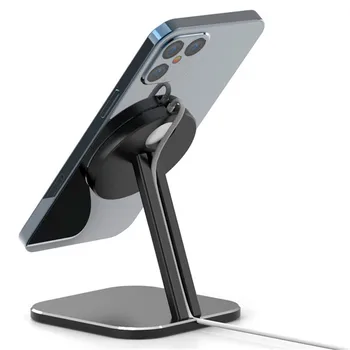 15W Magnetno držalo, Polnilnik Za MagSafe iPhone 12mini 12 Pro Max brezžično polnjenje 360-stopinjski film stojalo za Viseče stojalo za polnjenje