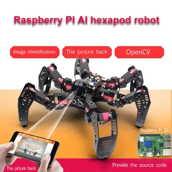 18DOF Hexapod Robot Pajek Robot 2DOF PTZ z Glavni Odbor za Raspberry Pi 4B+ Končal