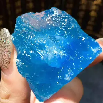 1pcs Lep naravni morju safir surov kamen, naravni akvamarin kristalno reiki healing 80-90g