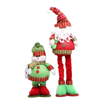 1pcs Teleskopsko Lutka Santa Claus Snežaka Lutka Božič Igrače Sobi Doma Ornament 9.7