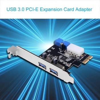 2-port USB 3.0 PCI-e Širitev Kartico PCI express PCIe USB 3.0 hub adapter 2-port USB 3 0 PCI e PCIe express 1x