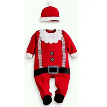 2019 Malčka Otrok Božič Cosplay Kostume Božiček Božič Igralne Obleke Klobuk Nastavite Srčkan Baby Obleko Božič Disguisement