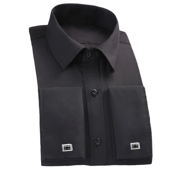 2020 Nov Modni Bombaž Long Sleeve Majica Trdna Vitek Moški Socialne Priložnostne Poslovnih Belo Črno Obleko Srajco plus velikost