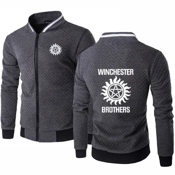 2020 novo nadnaravno Moški pulover Winchester Bros Majica Siva barva Priložnostne moška jakna Bombaž Šport