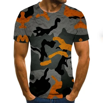 2020 novo prikrivanje moška T-shirt poletje priložnostne vrhovi 3D tiskanih O-neck majica fashion graphic T-shirt za moške plus velikost ulične