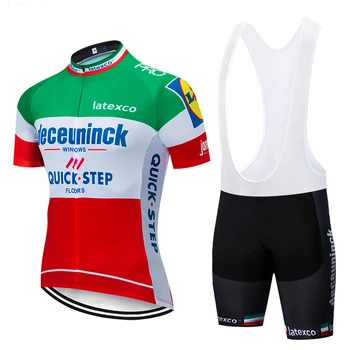 2020 RDEČE DECEUNINC QUICKSTEP Kolesarjenje Wear, Bike Jersey Quick Dry Kolesarska Oblačila Moške Poletne Team Kolesarski Dresi 20 D Kolesarske Hlače