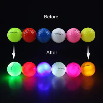20pcs/Veliko Crestgolf Utripa Žareče Golf Žogo Noč Sijaj Flash prižgejo LED Golf Žogo,Šest Barv (Posodobljeno Mešane Barve Svetlejše)