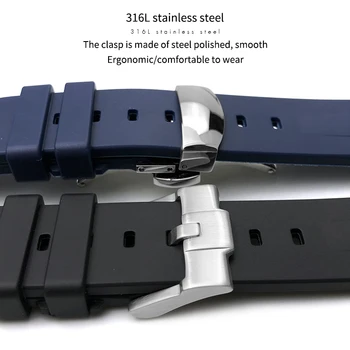 21 mm Visoko Kakovostnega Silikona Watchband Zamenjava za Longines L3 HydroConquest Osvajanje Watch Nepremočljiva Šport Mehko Trak