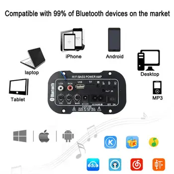 220V Avto Radio Bluetooth 2.1 Hi-Fi Bas Power AMP Mini Avto Avto Ojačevalec Radio Audio Digitalni Ojačevalnik USB TF Daljinski upravljalnik