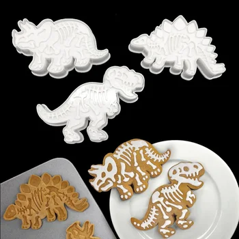 3 kos/set Dinozaver Piškotov modelček Sugarcraft Plesni Fondat Torta Dekoraterstvo Orodja Bakeware
