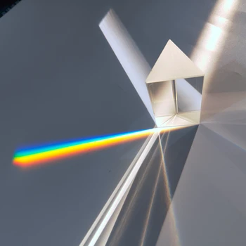 30x30x60mm Trikotno Prizmo BK7 Optične Prizme Stekla Fizika Poučevanja Refracted Svetlobni Spekter, Mavrični Otroci, Učenci predstavijo