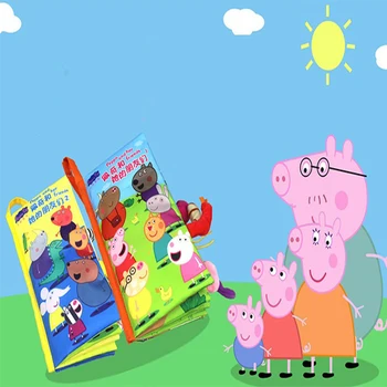 3D PEPPA pig baby krpo smešno knjige za otroke izobraževalne igrače, zvok papir crackle za 0-3Y Zgodnji Razvoj Knjige Otroci darilo