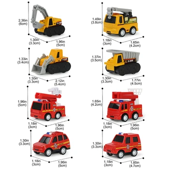 4 Kos/Set Mini Zlitine Avto Serije Diecast Inženiring Avto Požara Reševalno Vozilo Model Collection Tovornjak Igrače za Fante, Otroci