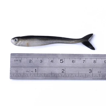 50-100 kozarcev/veliko ribolov vaba nastavite silikonski umetna vaba mehka vaba Wobblers Črno in belo 8 cm 2.2 g Bionic majhnih rib vab