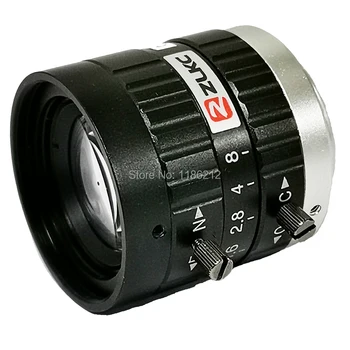 5MegaPixel C Mount 6 mm FA Pralni Vizijo fiksno goriščno razdaljo leče Industrijske kamere priročnik Iris CCTV Objektiv, malo popačenj