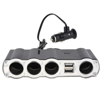 5Pcs Prenosni 4 Način Multi Vtičnico Avto Polnilec avtomobilskega Cigaretnega Vžigalnika Splitter 12V 5A Dual-Vrata USB Plug Adapter