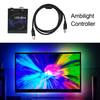 5V USB Ambibox WS2812B SK6812 Okoljske Svetlobe Krmilnik LED Trak, Trakovi, RGB Sanje Barve Monitorju PC TV Zaslonom Osvetlitev