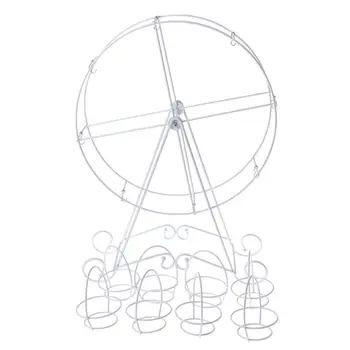 8 Skodelice, Kovinske Obračanje Ferris Wheel Cupcake Sladica Stojalo Za Torto Imetnik Zaslon Rojstni Dan, Poroka Dekoracija Stranka Dobave #404
