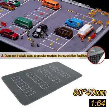 80x40cm 1/64 Anti-slip Rubbe Parkiranje Pad Modela Avtomobila Scene Cesti Game Pad za Namizni RAČUNALNIK Prenosni Računalnik Model Avtomobila