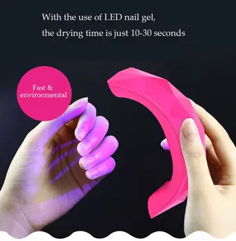 9W Mini USB LED UV Žarnico, Lak za Lase Za Zdravljenje Lak za Lase Lak, Gel, lak za Lase Lučka Led Mavrica Lučka Za Nail Art Manikura Orodja