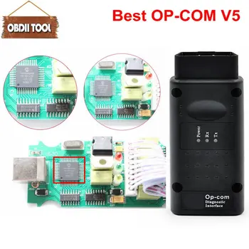 A+++ Kakovost OPCOM V5 PCB Firmware V1.59 5 OP-COM Za Opel Diagnostičnega orodja OP COM z Resnično PIC18f458 FTDI Čip