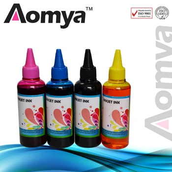Aomya 4 Barva Universal Dye črnilo Ponovno komplet za Epson HP Canon Brat Vseh Inkjet Tiskalnik Črnila, Kartuše/se lahko ponovno polnijo Kartuše, KI
