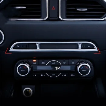 Avto Seat Ogrevanje Preklapljanje Gumbi Pokrov, Okvir Panela Trim Za Mazda CX-5 CX5 2017 2018 ABS Ogljikovih Vlaken Avto Styling Dodatki