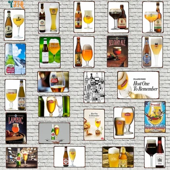 Belgijsko Pivo Plaketo Tin Prijavite Kovinske Plošče Za Stenske Home Art Retro Bar Cafe, Trgovina Letnik Restavracija Dekoracijo 30X20CM DU-9766A