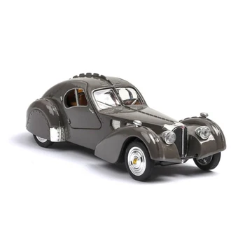 Classic Vintage avto Vroče merilu 1:32 kolesa 1936 Bugatti TYPE 57SC kovinski model s svetlobo, zvok diecast vozilu potegnite nazaj igrače