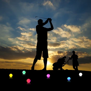 Crestgolf 6Pcs Praksi prižgejo LED Golf Žogic Žareti V Temno Noč Dobave Dodatki Darilo