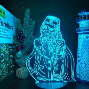 Danganronpa Korekiyo Shinguji 3D Lučka LED Iluzijo Tabela svetlobe Anime Slika Noč Svetlobe Otrok Otrok Dekleta Spalnica Dekor Svetlobe Darilo