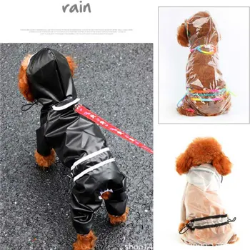 Dežni Plašč za psa Hooded Nepremočljiva Suknjič Pet Jumpsuit Prosojne Obleke Za Majhne, Srednje Pse Teddy Chihuahua DOGGYZSTYLE