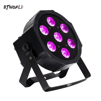 Djworld LED Par 7x18W RGBWA+UV 6IN1 Poklic Stopnji Svetlobe DMX512 Učinek Svetlobe Za Disco DJ Glasba Stranka Klub plesišču