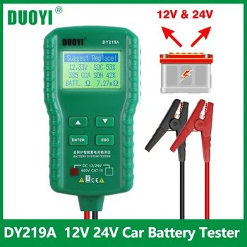DUOYI DY219A Akumulator Tester 12V/24V Digitalni Auto Baterije Analyzer Orodja 100-1700CCA Za Napetost nosilnost Analyzer Multi