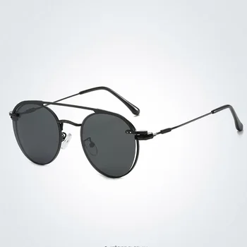 Dvojno Objektiv Polarizirana Sončna Očala Ženske Blagovne Znamke Design Retro Okrogla Sončna Očala Moških Posnetki Jasno Očala Magnet Okvir Vožnje Očala