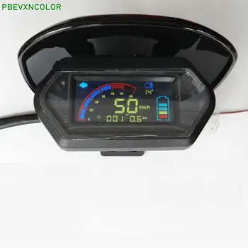 Električno Kolo Skuter LCD-Zaslon motorno kolo merilnik Hitrosti MTB TRICIKEL prevožene poti 48v-96v za Malo TurtleKing Indikator napolnjenosti Baterije