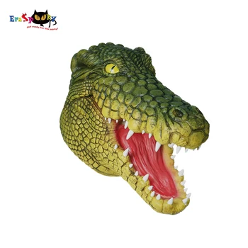 Eraspooky Realne Krokodil Cosplay Latex Masko Halloween Kostum Rekviziti Za Odrasle Festival Stranka Živali Pokrivala