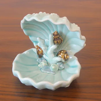 Evropske Sredozemske ustvarjalne shranjevanje jar lupine školjke nakit zbirka polje keramični okrasni izdelki