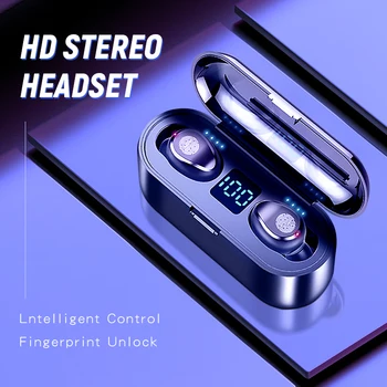 F9 Brezžične Slušalke Bluetooth 5.0 Slušalke TWS Slušalke Stereo HI-fi Športne Slušalke Podpora iOS/Android Telefonov HD Klic