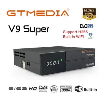 GTmedia V9 Super Sprejemnik Satelitski Sprejemnik DVB S2 H. 265 1080p Full HD Digitalni TV-Sprejemnik Vgrajen WIFI, Predvajalnik S