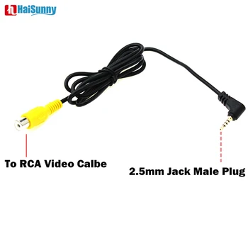 HaiSunny 2,5 mm Jack Video Kabel Kartice Moški Vtič RCA Kabel, Ženski Vmesnik Za Avto GPS DVR Video AV Adapter Monitor Sistem