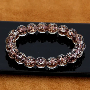 Hecho a mano de las mujeres de 4 mm de diamante de imitación de cristal redondo de cuentas de vidrio Stretch pulsera Femme Jewelr